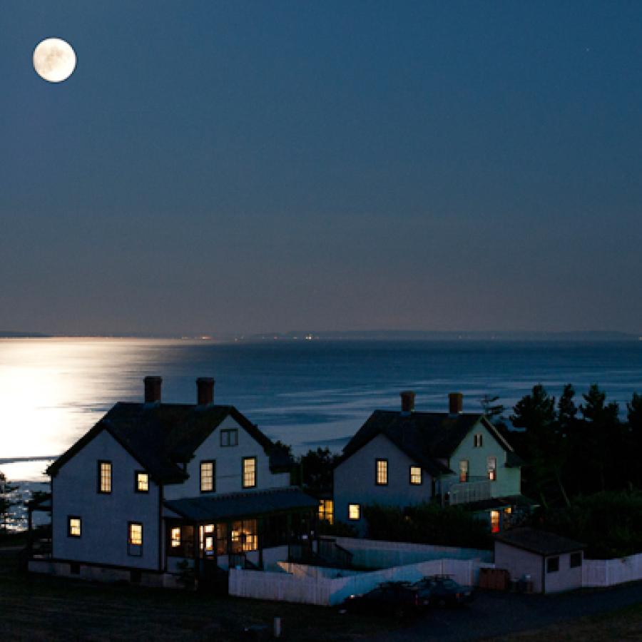 Nighttime at Fort Flagler.