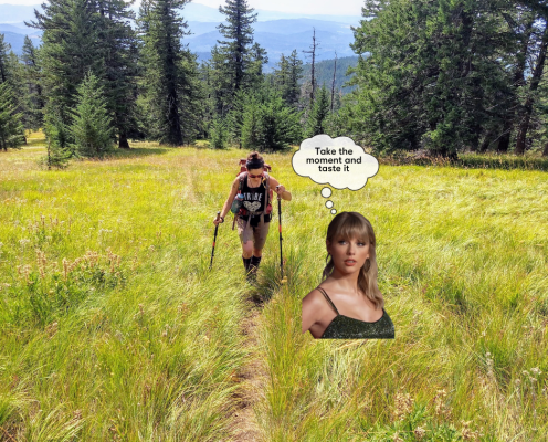 Taylor swift solo hiking cropped