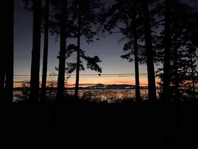 Sunset from Bay View cabins