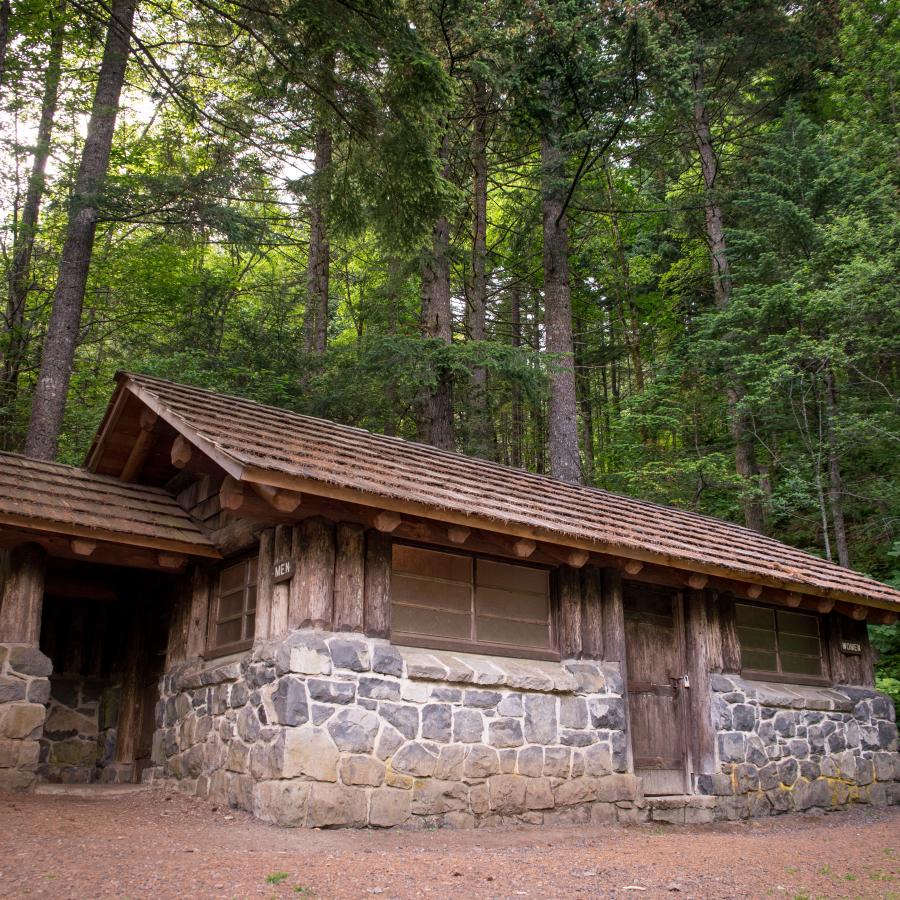 The restroom facilities at Beacon Rock State Park.