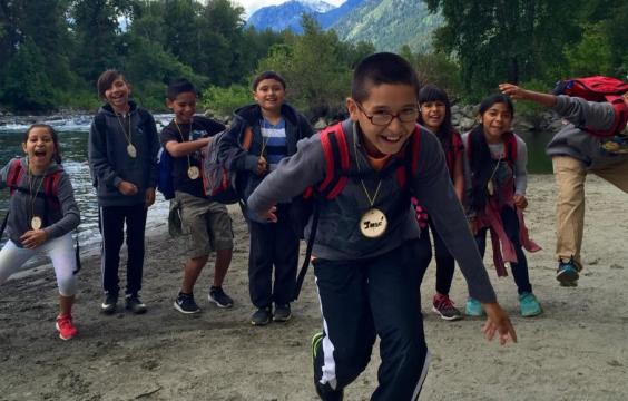 Kids having fun outdoors.